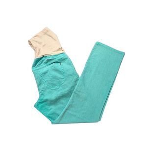 Liz Lange Maternity Green/Blue  Straight Leg Pants Women's 4